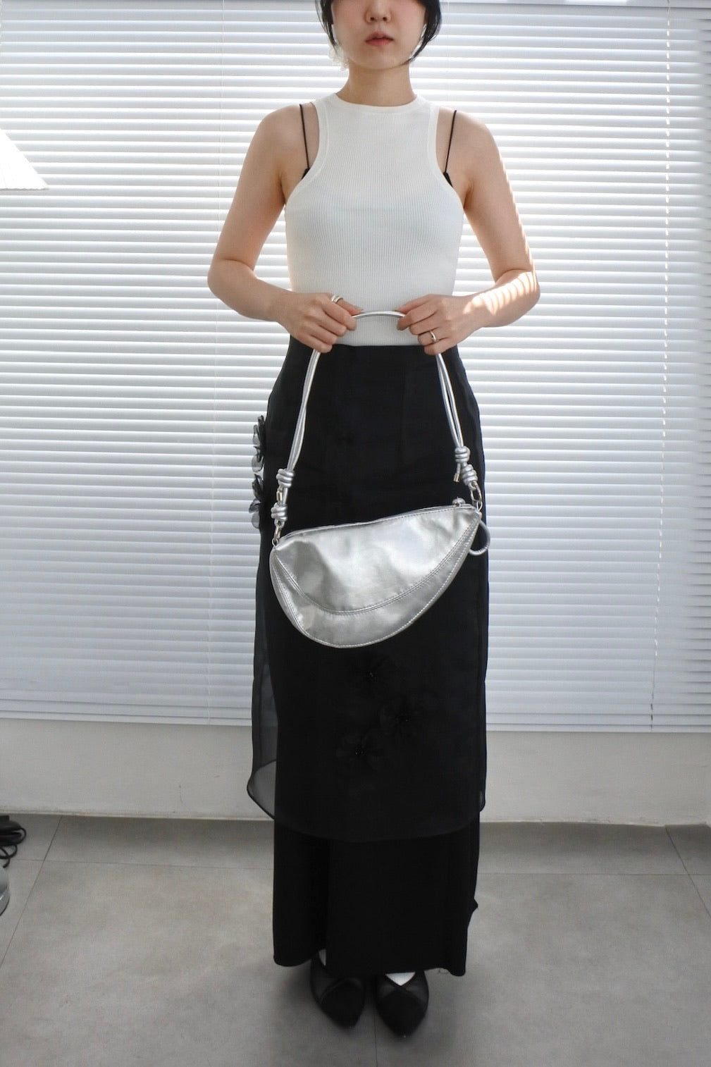 Silver Mandu Cross Bag