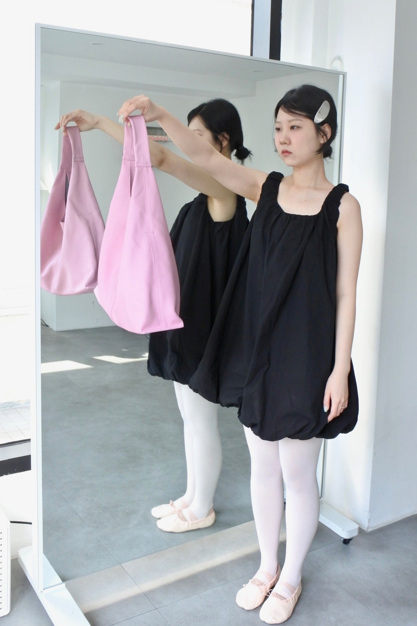 Pink Leather Hobo bag
