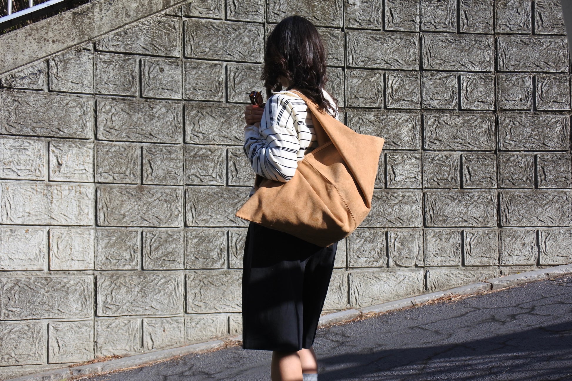 Camel Maxi Croissant Bag