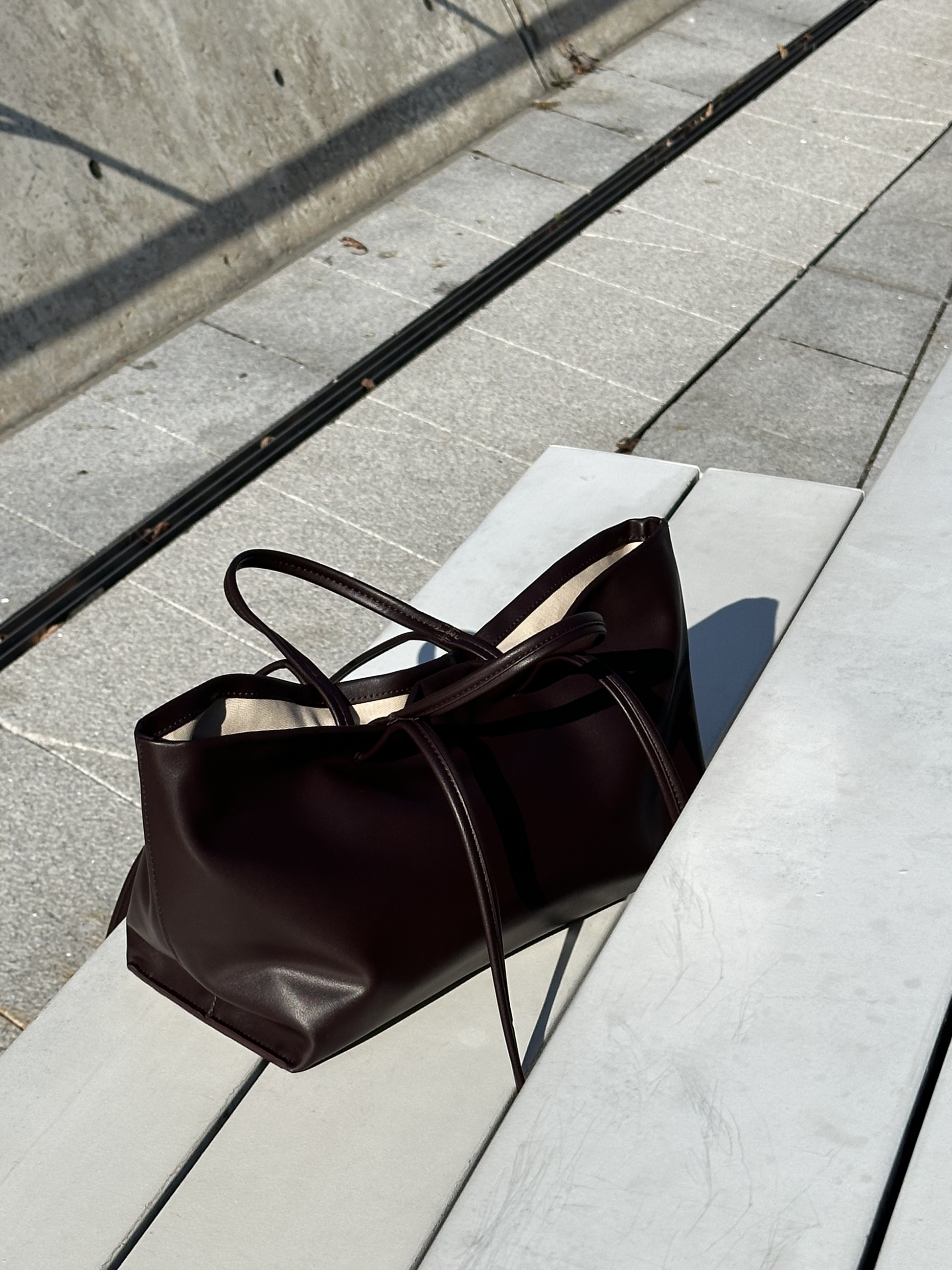 Chocolate Burgundy Double-strap Bag