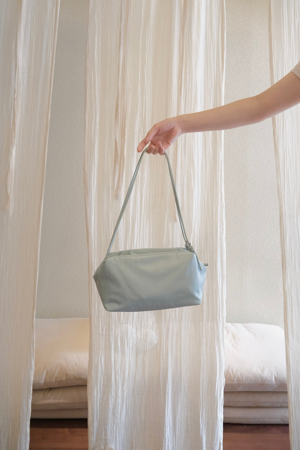 Mint Leather Square Combi Bag