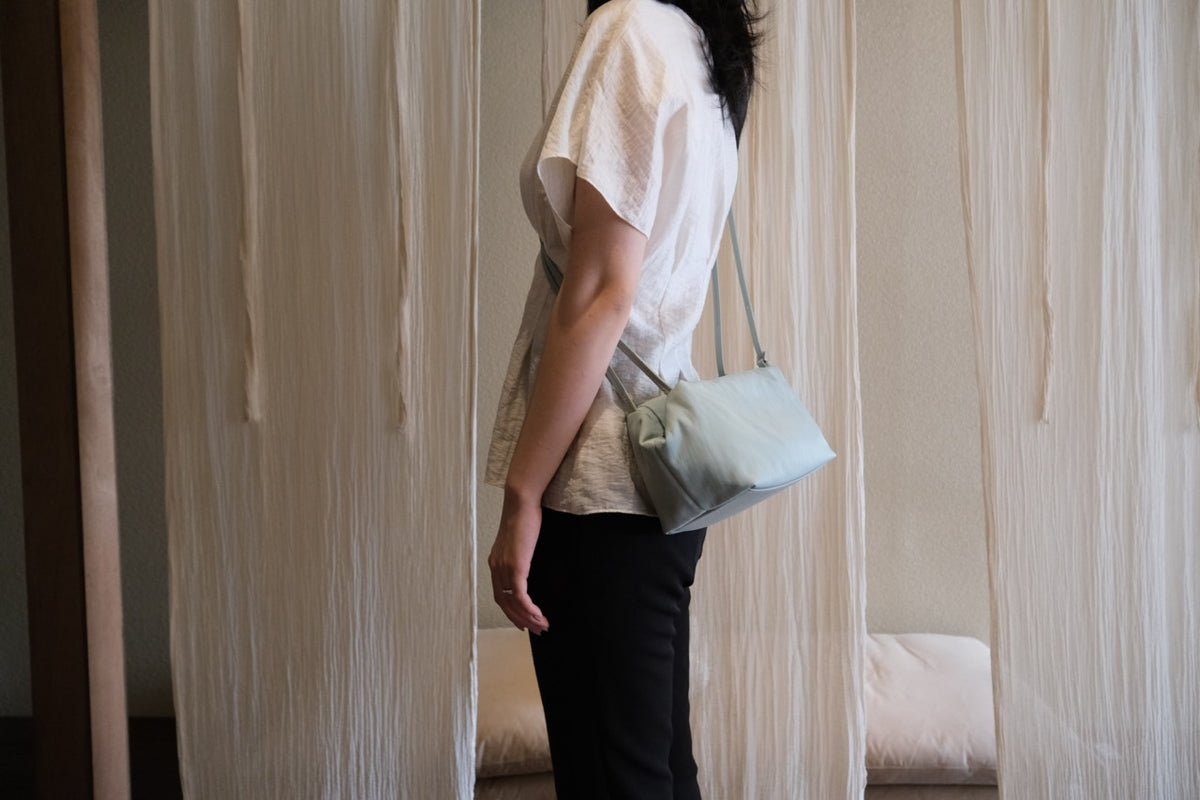 Mint Leather Square Combi Bag