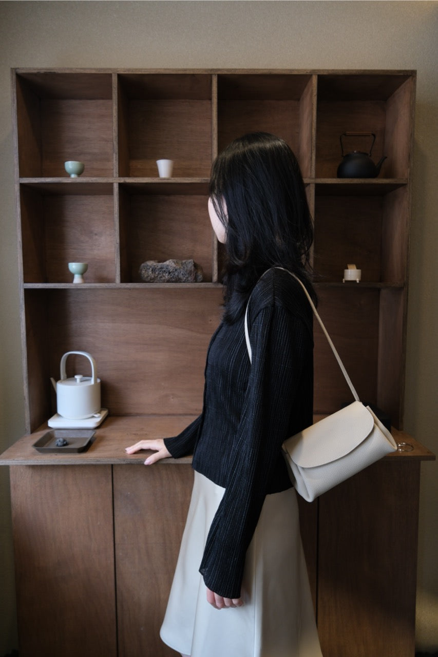 Cream Leather Mini Bag