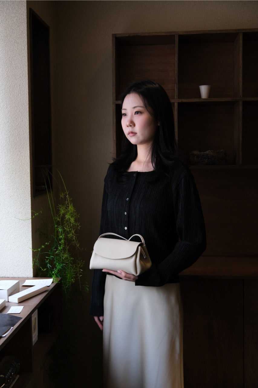 Cream Leather Mini Bag