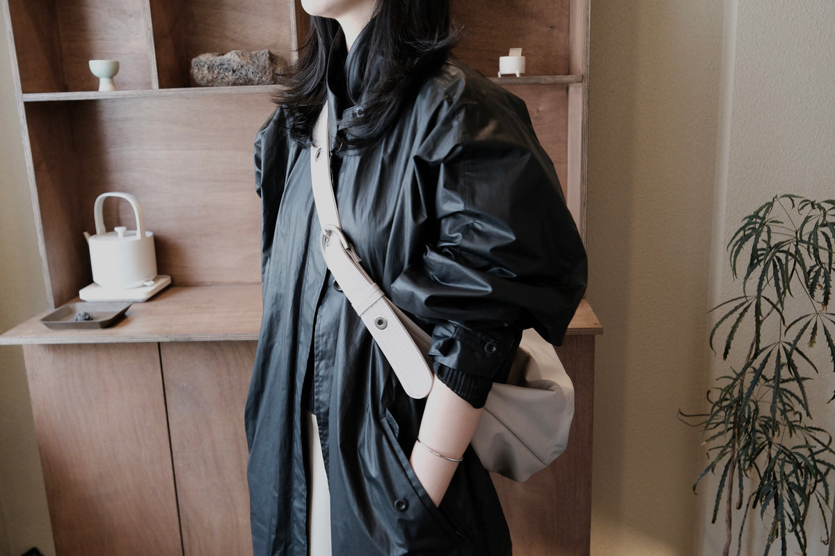 Ivory Nylon Messenger Bag