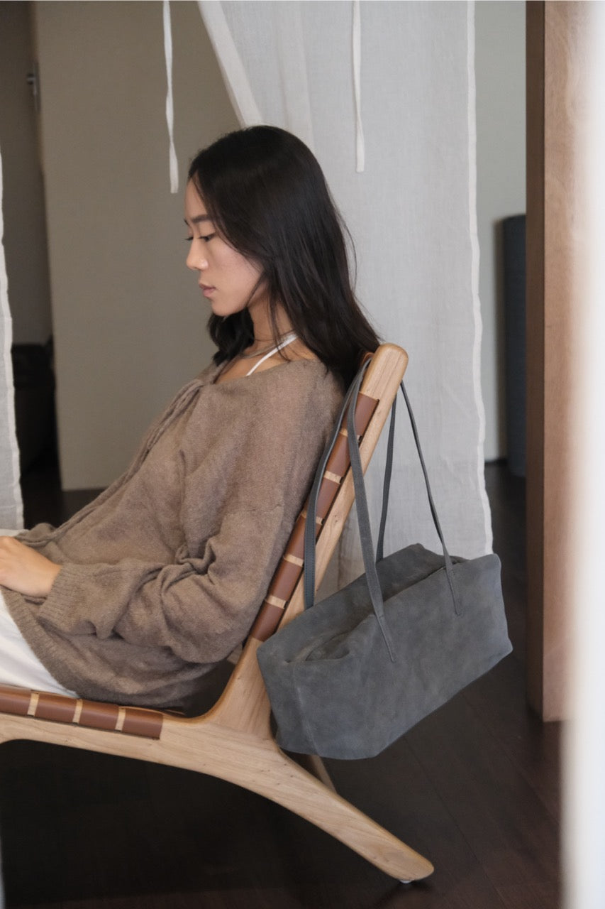 Suede leather bag