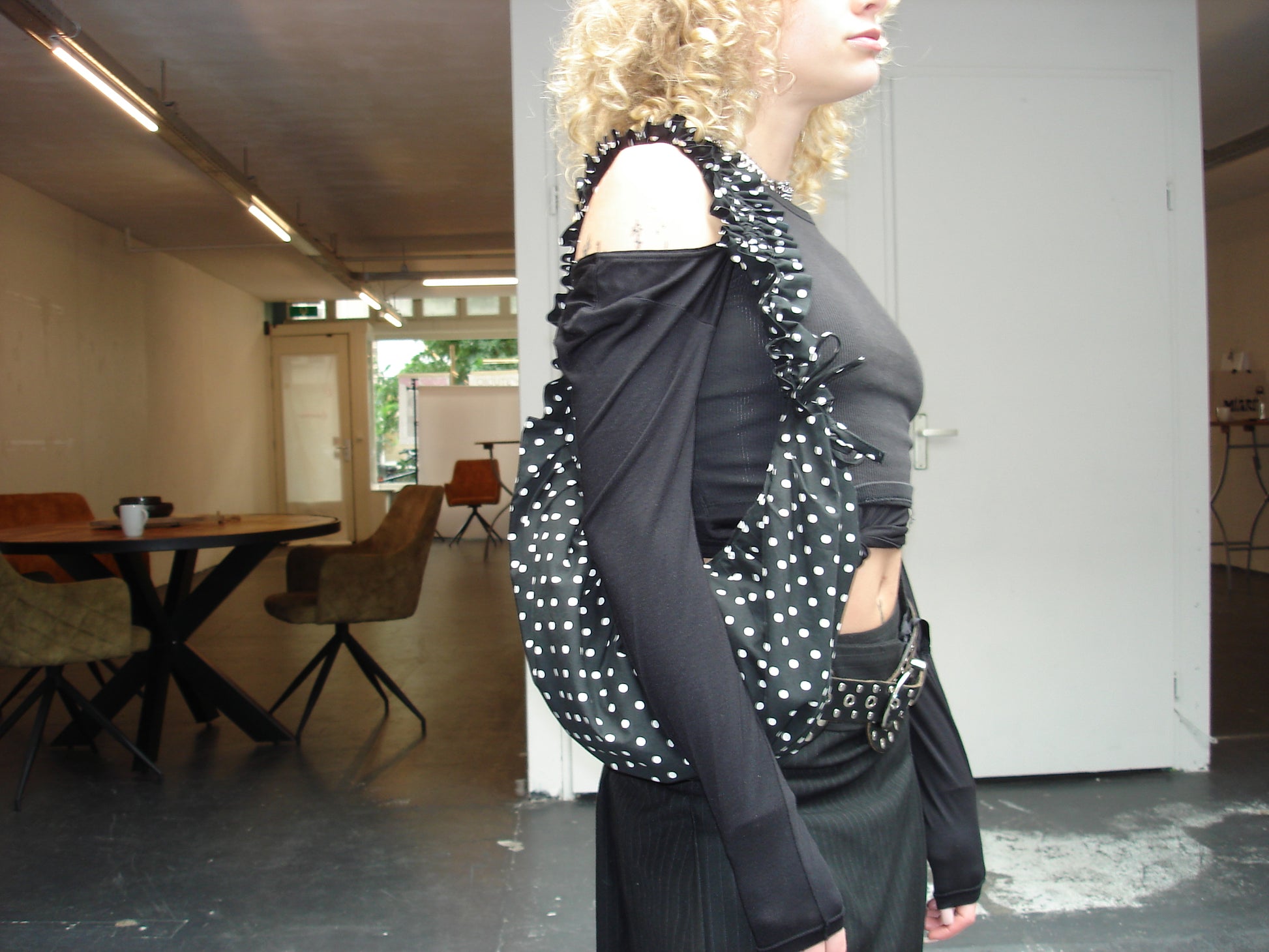 Polka Dot Ruffle bag