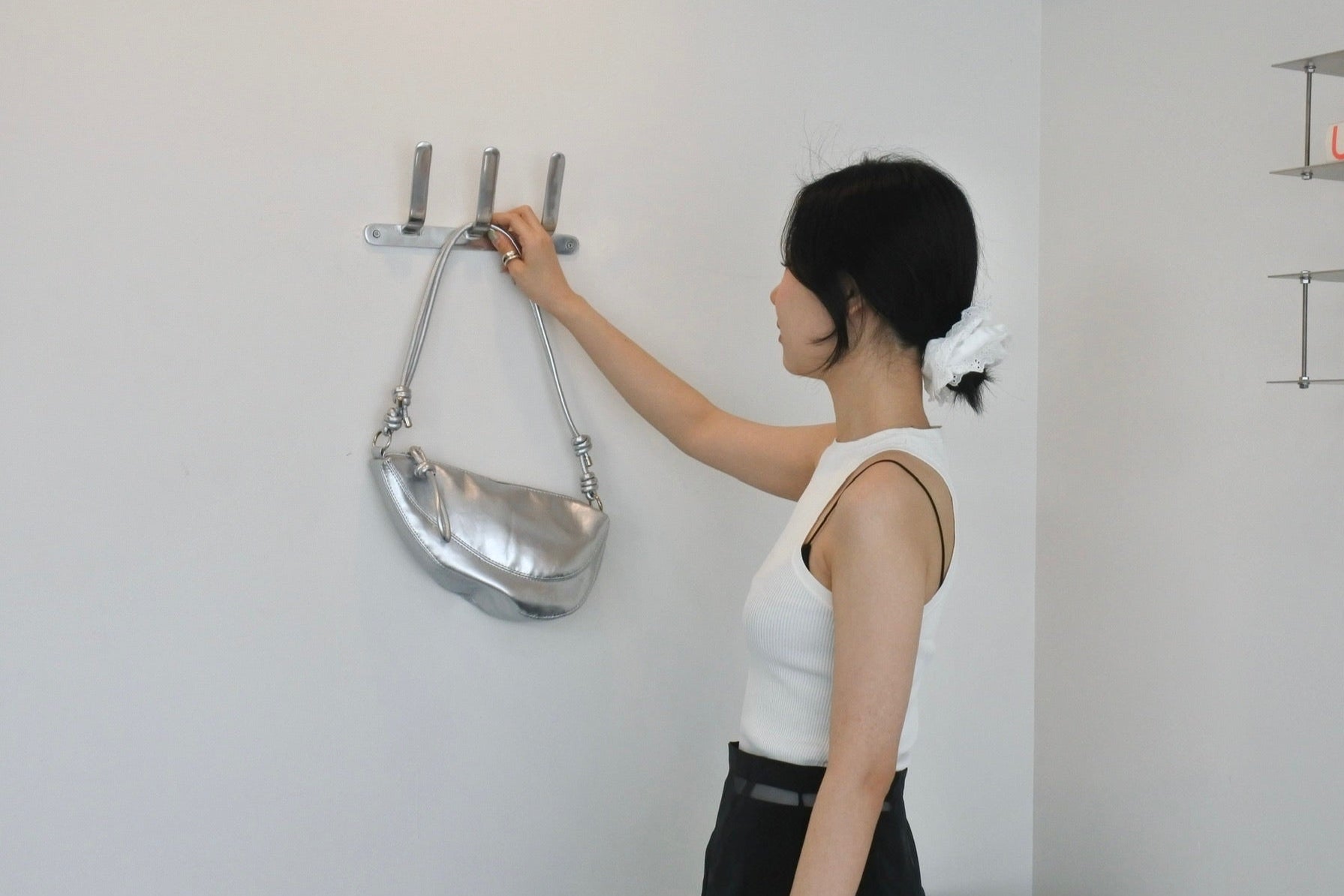 Silver Mandu Cross Bag - SEOS SEOUL