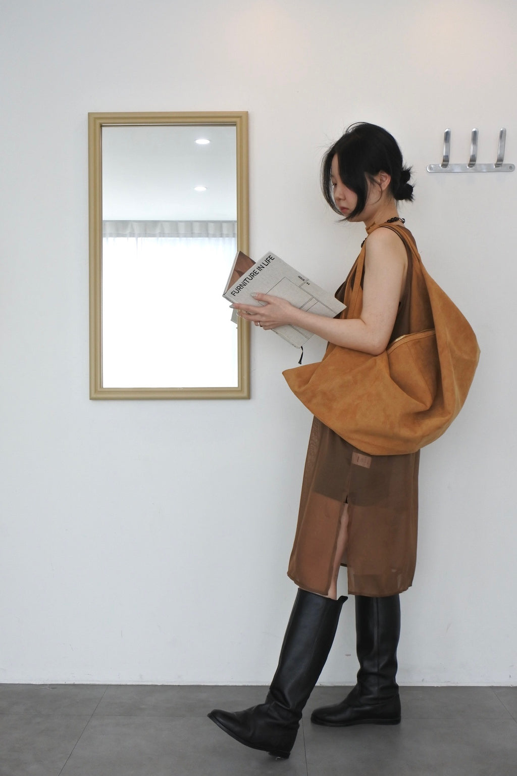 Camel Maxi Croissant Bag