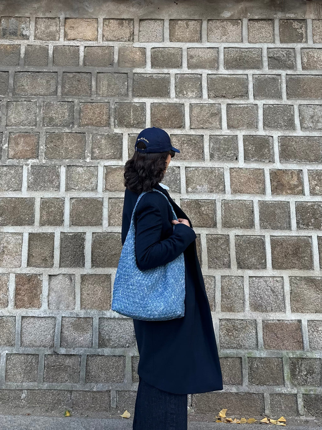 Denim One-shoulder Woven Bag